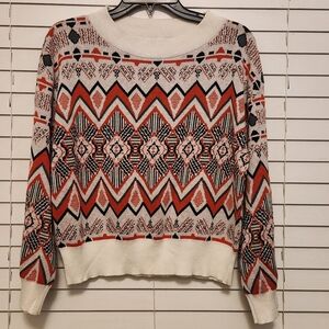 Geo Patterned Sweater Size S.